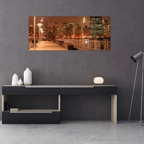 Tablou - Noaptea orașului (120x50 cm)