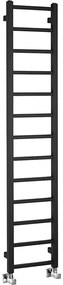 Sapho - Radiator de baie METRO LIGHT 276W 30x150 cm negru mat