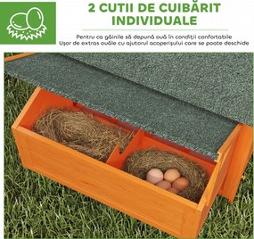 PawHut Coteț pentru Găini de Grădină din lemn de Brad, lemn verde, 160x98.5x107cm | Aosom Romania