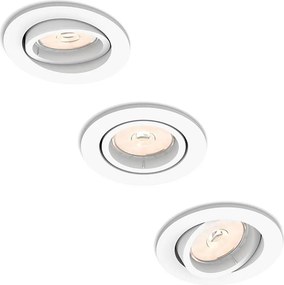 Philips 50393/31/PN - Set 3x corpuri de iluminat încastrate DONEGAL, 1x GU10/5,5W/230V