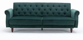 Canapea extensibila design Chesterfield, Maison Belle Affaire 220cm, verde