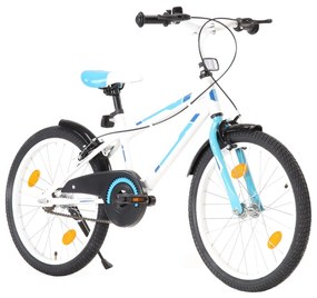 Bicicleta pentru copii, albastru si alb, 20 inci