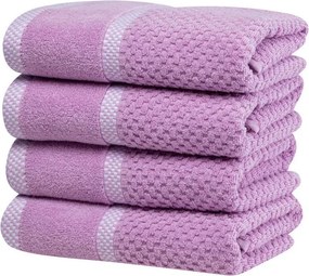decoDoma Set de prosoape din frotir MODENA liliac 50 x 100 cm, 4 buc