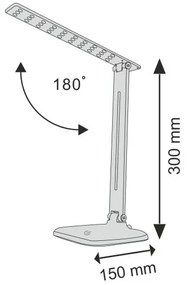 Lampă de masă LED dimabilă tactilă JOWI LED/9W/230V neagră