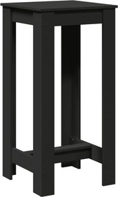 vidaXL Masă bar, negru, 51x50x103,5 cm, lemn prelucrat
