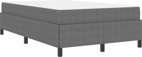 vidaXL Cadru de pat cu saltea Gri deschis 120 x 200 cm țesătură