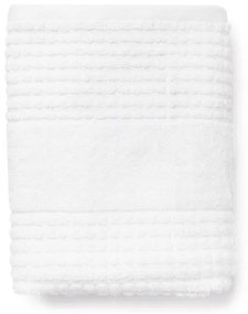 Prosop alb din bumbac organic din frotir 70x140 cm Check – JUNA