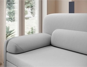 Canapea gri deschis extensibilă/cu spațiu de depozitare cu tapițerie din catifea 236 cm Elioss – ELTAP