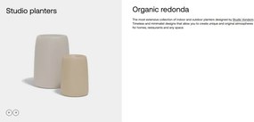 Ghiveci plante design decorativ exterior/interior Organic round 51x40cm