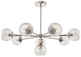 Endon 104051 - Lustru pe tijă ALLEGRA 8xE14/7W/230V crom lucios