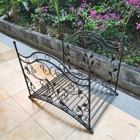 Pod decorativ de grădină, metal negru, RENAL