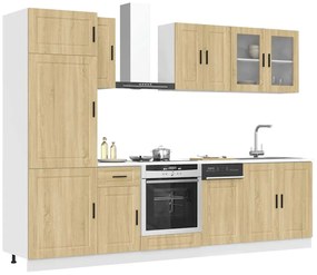 vidaXL Set dulap de bucătărie din 8 piese „Kalmar” lemn stejar Sonoma