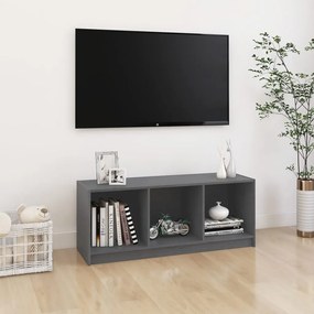 809962 vidaXL Comodă TV, gri, 104x33x41 cm, lemn masiv de pin