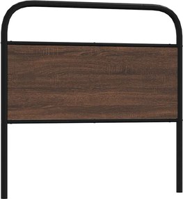 vidaXL Tăblie de pat de schimb, stejar maro, 100 cm, lemn prelucrat și oțel