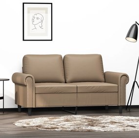 Canapea cu 2 locuri, cappuccino, 120 cm, piele ecologica