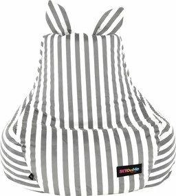 Fotoliu tip sac, alb/gri, LAPIN