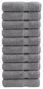 vidaXL Prosoape de duș premium SOLUND 10 buc gri 70x140cm 600 gsm