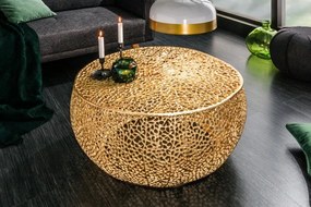 Masuta cu aspect deosebit Leaf 80cm, auriu