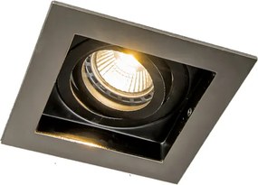 Spot încastrat inteligent oțel, incl. sursă de lumină Wifi GU10 - Carree