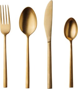 Set auriu de tacamuri din otel inoxidabil, pentru 4 pers, Cutlery