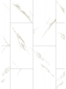 Mexen River White probă panouri vinilice 610 x 305 mm SPC 6,5 mm, suport IXPE 1,5 mm, 4 V-Fuga, Jazz White - F1150-S