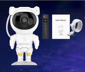 Proiector RGB LED în formă de astronaut, 5W/5V, cu telecomandă