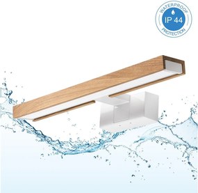Brilagi - Lampă LED pentru oglindă de baie 3 în 1 WOODY MIRROR LED/8W/230V IP44 alb/stejar