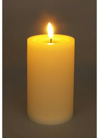 Lumânare LED pentru exterior 7,5 x 12,5 cm, bej,cu baterii