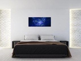 Tablou - abstracție albastră (120x50 cm)