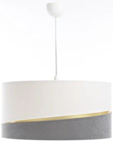 Lustră pe cablu SWING 1xE27/60W/230V gri/alb/auriu