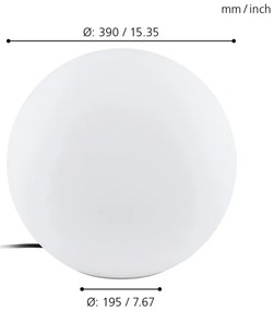 Eglo 98102 - Lampadar exterior MONTEROLO 1xE27/40W/230V IP65 ø390