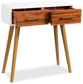 245738 vidaXL Masă consolă din lemn masiv de acacia, 70 x 30 x 75 cm
