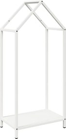 vidaXL Suport pentru lemne de foc alb 40x25x90 cm Oțel laminat la rece