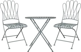 Set bistro din metal cu masa si 2 scaune, "Sky Blue"