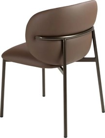 Scaun modern design italian, Piele Sintetica Maro