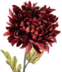 Crizantemă artificială, înălțime 74 cm, vin