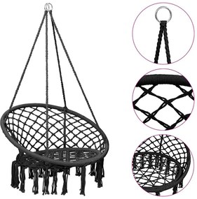 vidaXL Scaun balansoar hamac, antracit, 80 cm