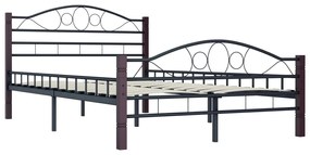 285292 vidaXL Cadru de pat, negru, 120 x 200 cm, metal