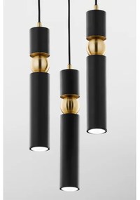 Lustră pe cablu Jupiter 2013 ALAS 3xGU10/10W/230V negru/auriu