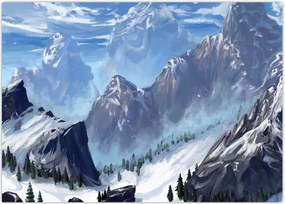 Tablou - Munții pictați (70x50 cm)