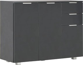vidaXL Dulap, negru extralucios, 107x35x80,5 cm