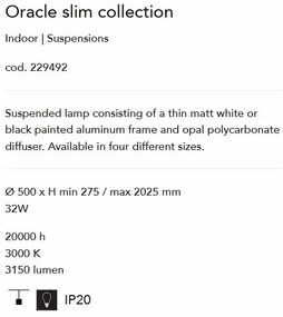 Lustra LED design modern ORACLE SLIM SP D050 ROUND 3000K ON-OFF BK