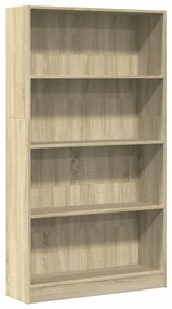 857846 vidaXL Bibliotecă, stejar sonoma, 80x24x143 cm, lemn prelucrat