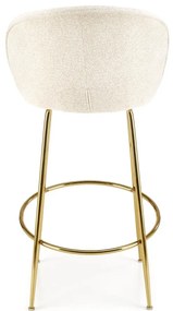 Scaun de bar tapitat H116 crem