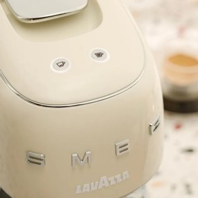 Espressor cu capsule SMEG Lavazza A Modo Mio LM200, 1250 W, 10 bar, 0,9 l, Incalzire rapida, Crem