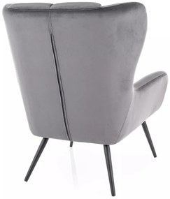 Fotoliu Louis velvet gri Blu14