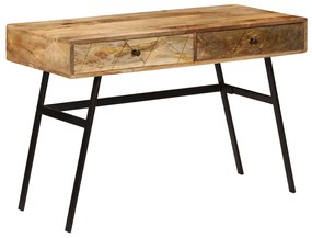 vidaXL Birou de scris cu sertare, 110x50x76 cm, lemn masiv de mango