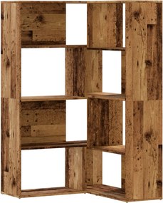 vidaXL Bibliotecă 4 niveluri lemn vechi 85x85x140 cm lemn prelucrat