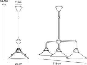 Lustra stil industrial din alama personalizabila Alice