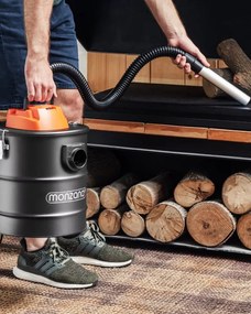 Monzana BENEDIKT 108582 1200 W, 18 kPa Aspirator de cenușă, negru/portocaliu Monzana